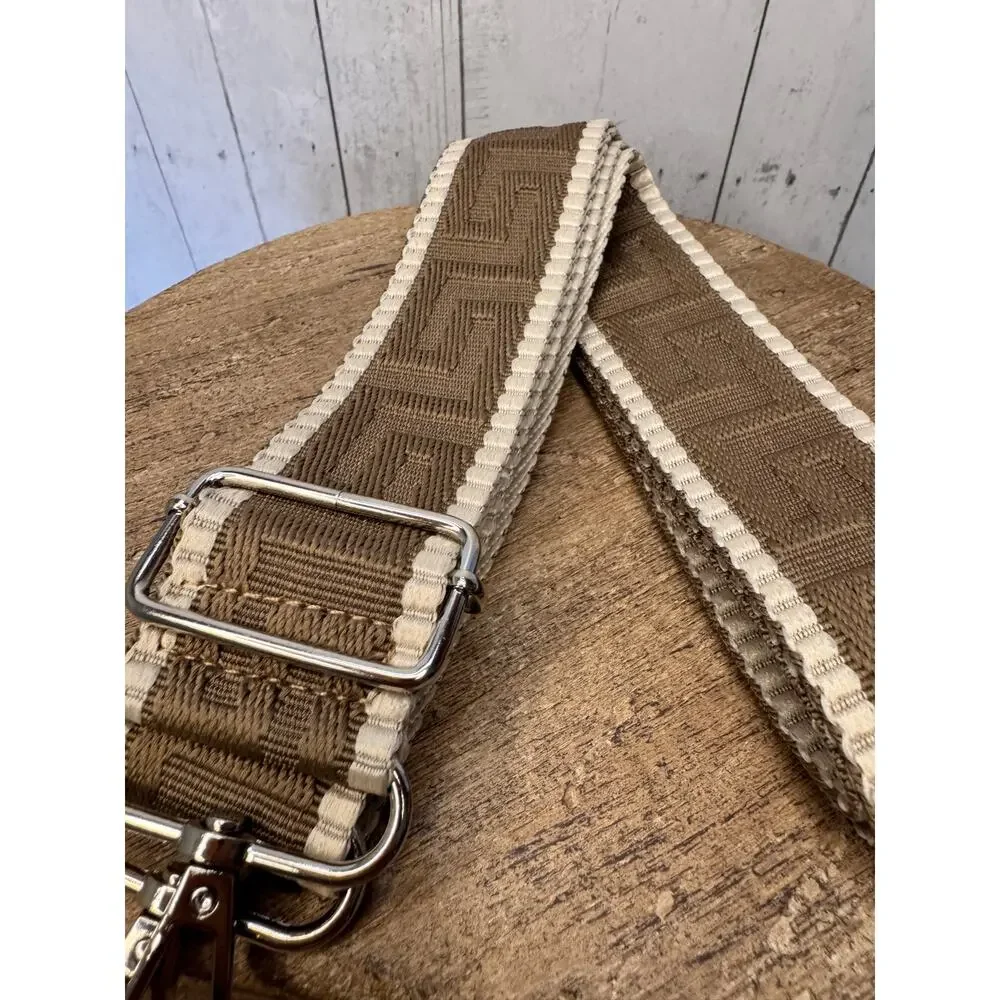 Brown Woven Autumn Purse Strap Wide Bag Strap Boho Crossbody Purse Strap
